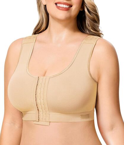 BRABIC Post Surgery Front Closure Bras for Women No Underwire Compression Surgical Mastectomy Everyday Bra in Kuwait