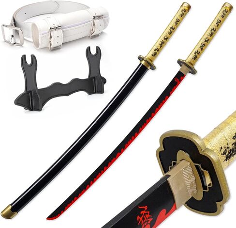 Zisu Demon Katana Sword, About 41 inches, Hashira Pillars & Protagonist Katana for Cosplay Purpose, Anime Original Texture in Kuwait