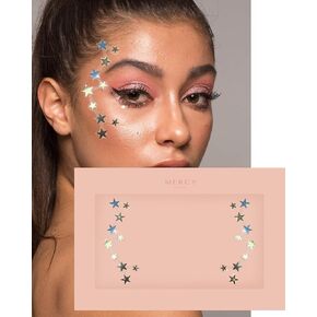 Stars Face Jewel by MERCY LONDON All In One Face Jewels Costume Accessories