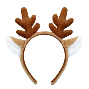 SIOTMERA Reindeer Antlers Headband Animal Ears Deer Antlers Headband Party Cosplay Reindeer Costume for Christmas Halloween
