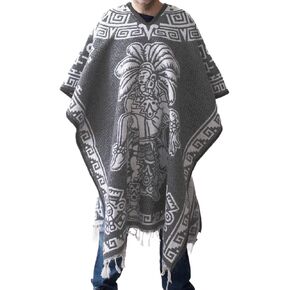 Gamboa Reversible Mexican Ponchos for Men and Women Sarape Pancho Men Sarapes Mexicanos Costume Outfit