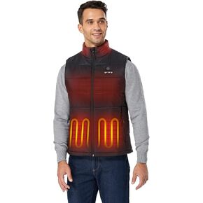 ORORO Men's Lightweight Heated Vest with Battery Pack (Charger Not Included)