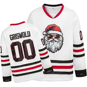 Griswold #00 Movie X-Mas Christmas Hockey Jerseys Stitched Letters and Number