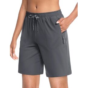 TACVASEN Women's Hiking Shorts Quick Dry Lightweight Water Resistant Athletic Shorts with Pockets Outdoor Golf Active