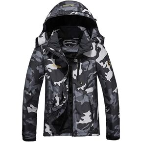 MOERDENG Women's Waterproof Ski Jacket Warm Winter Snow Coat Mountain Windbreaker Hooded Raincoat Jacket