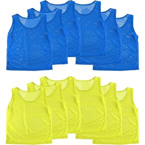 Super Z Outlet 12 Pinnies Scrimmage Vests فريق ممارسة جيرسي للأطفال الشباب في سن المراهقة خفيفة الوزن