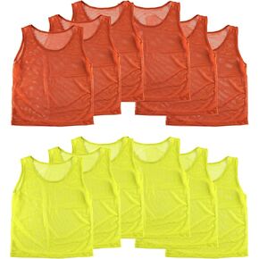 Super Z Outlet 12 Pinnies Scrimmage Vests Team Practice Jersey for Child Youth Teen Lightweight