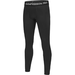 1/3 Pack Youth Boys Compression Pants Leggings Tights Athletic Base Layer Gear for Kids Football Basketball Sports