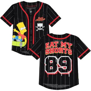 Boys Bart Simpson Baseball Jersey T-Shirt - Little and Big Boys Sizes 4-20