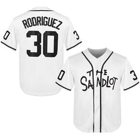 Youth The Sandlot Benny The Jet Rodriguez #30 Stitched Movie Kids Baseball Jerseys Sports Boys Shirts