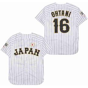 Youth Ohtani Jersey #16 Child's Japan Baseball Shirts for Boys Kids Size XS-XL