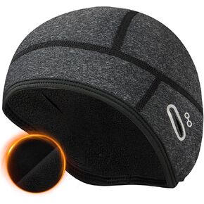 Winter Skull Cap Helmet Liner with Glasses Holes Thermal Cycling Hat Beanie for Men Women