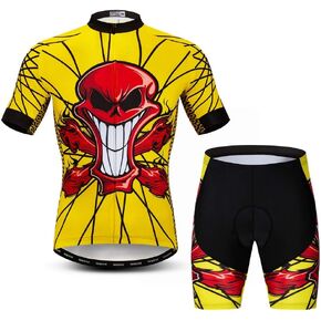 JPOJPO Cycling Jersey for Men Pro Team Bicycle Clothing MTB Bike Jerseys Shorts Set