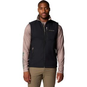Columbia Men's PHG Ascender II Softshell Vest, Black/Timberwoods Camo, Large