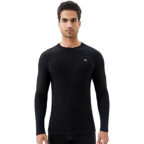Thermal Underwear Men Fleece Lined - Midweight Long Sleeve Shirt, Base Layer Top for Cold Weather