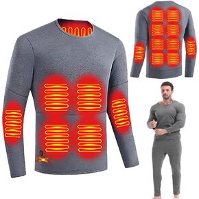 Men Women Heated Thermal Underwear Set USB Charge 28 Zone Intelligent Heated Cold Winter Thermal Underwear for Skiing