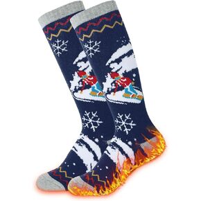 Zando Kids Ski Socks Thermal Thick Warm Winter Snow Socks Knee High Socks for Boys Skiing Snowboarding Ice Skating