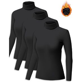 ZUTY 3 قطع من قمصان الياقة المدورة وأكمام طويلة ملابس داخلية حرارية للنساء ملابس شتوية طويلة جونز دافئة بطبقة أساسية