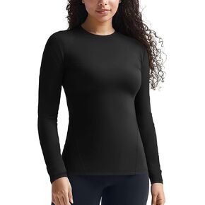 Zengjo Womens Thermal Tops Lightweight Long Sleeve Running Workout Shirts Cold Weather Athletic Baselayer Soft Fitted Warm in Saudi Arabia