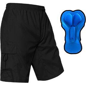 EZRUN Men's 3D Padded Mountain Bike Shorts Lightweight MTB Cycling Shorts