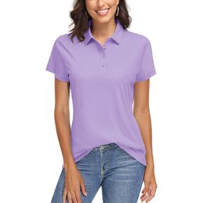 TACVASEN Women's Golf Polo Shirts Short Sleeve UPF 50+ Sun Protection Golf Shirts for Women Quick Dry Collared Polos