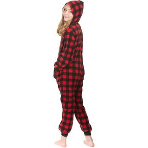 بيجامة هوديي قطعة واحدة من الصوف القطبي الصغير للأولاد والبنات، مطبوعات قطعة واحدة in Kuwait