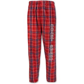 Armed Forces Gear Coast Guard Flannel Pants (Red/Blue)