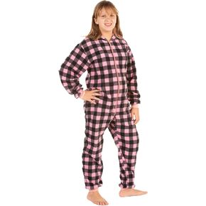 Hoodie Onesie Jumpsuit Pajama in Micro Polar Fleece for Boys & Girls One Piece Prints