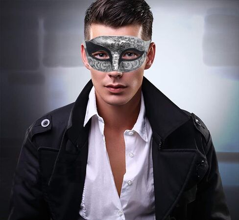Couple Masquerade Mask Metal Masks Venetian Party Mask Halloween Costume Mask Mardi Gras Mask in Kuwait