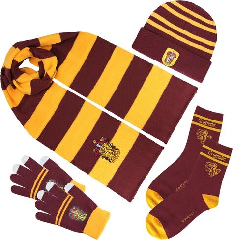 【4 Houses 4 Colors】 Harry Gifts Potter Teenagers Adults Hogvvarts House Themed Hats Scarves Gloves Socks Halloween Christmas in Saudi Arabia