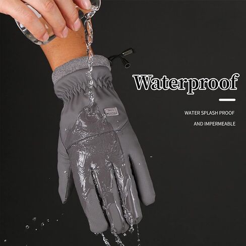 ihuan Winter Waterproof Ski Gloves Men Women, Snow Warm Cycling Cold Weather, Driving Biking Running in Kuwait
