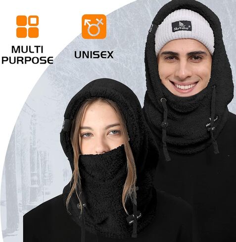 Shy Velvet Balaclava Wind-Resistant Winter Face Mask,Fleece Ski Mask for Men and Women,Warm Face Cover Hat Cap Scarf in Kuwait