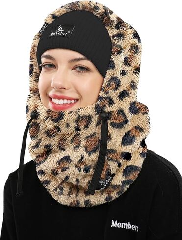 Shy Velvet Balaclava Wind-Resistant Winter Face Mask,Fleece Ski Mask for Men and Women,Warm Face Cover Hat Cap Scarf in Kuwait