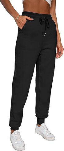 Yeokou Women's Warm Sherpa Lined Athletic Sweatpants Jogger Fleece Pants in Kuwait