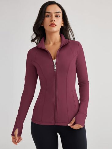 Trendy Queen Womens Lightweight Zip Up Jackets 2026 Athletic Workout Hoodies Fall Shirt Fitted Gym Clothes with Pocket in Saudi Arabia