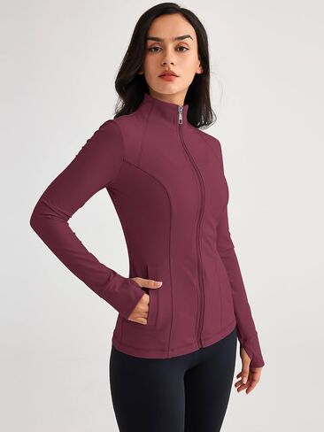Trendy Queen Womens Lightweight Zip Up Jackets 2026 Athletic Workout Hoodies Fall Shirt Fitted Gym Clothes with Pocket in Saudi Arabia
