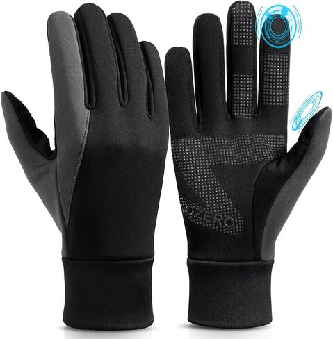 OZERO Winter Touchscreen Gloves for Men: Warm Running Gloves Windproof Water Resistant - Lightweight Thermal Glove for Hiking Cycling Driving in Kuwait