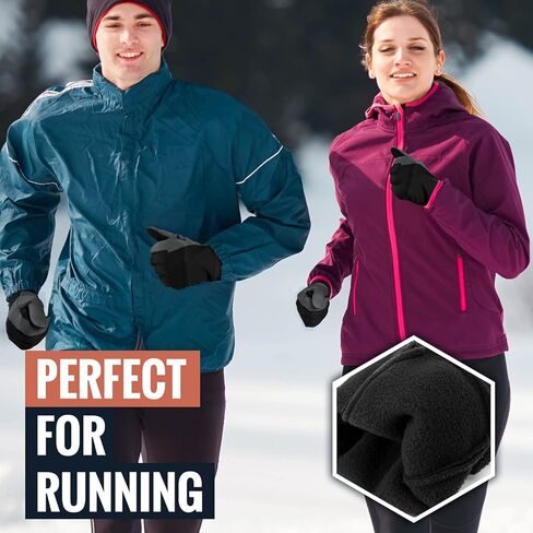 OZERO Winter Touchscreen Gloves for Men: Warm Running Gloves Windproof Water Resistant - Lightweight Thermal Glove for Hiking Cycling Driving in Kuwait