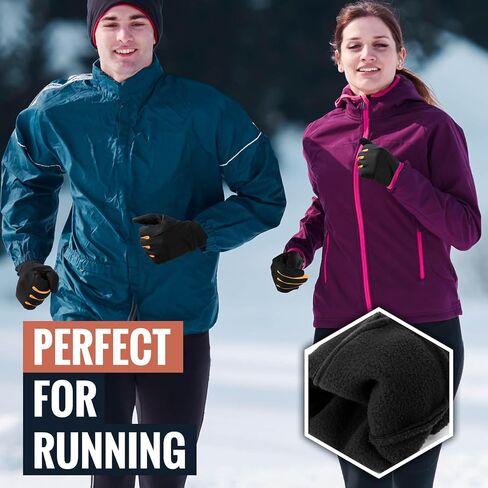 OZERO Winter Touchscreen Gloves for Men: Warm Running Gloves Windproof Water Resistant - Lightweight Thermal Glove for Hiking Cycling Driving in Kuwait