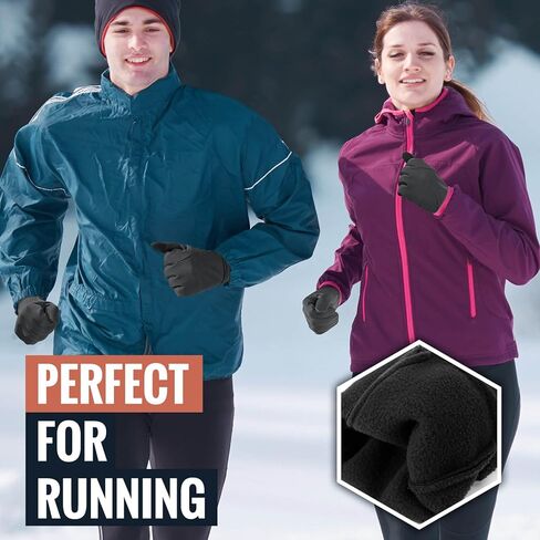 OZERO Winter Touchscreen Gloves for Men: Warm Running Gloves Windproof Water Resistant - Lightweight Thermal Glove for Hiking Cycling Driving in Kuwait