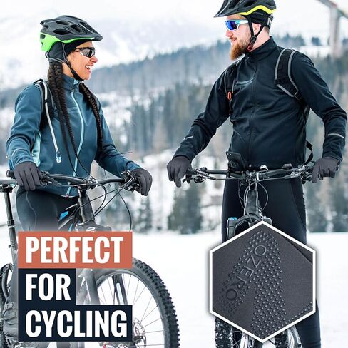 OZERO Winter Touchscreen Gloves for Men: Warm Running Gloves Windproof Water Resistant - Lightweight Thermal Glove for Hiking Cycling Driving in Kuwait