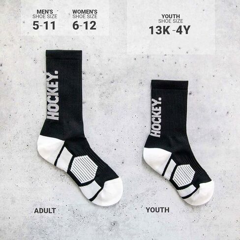 ChalkTalkSPORTS Hockey Performance Crew Socks - Multiple Designs & Colors - Youth & Adult - Hockey Mid-Calf Socks in Kuwait
