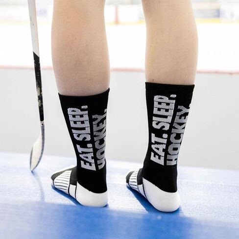 ChalkTalkSPORTS Hockey Performance Crew Socks - Multiple Designs & Colors - Youth & Adult - Hockey Mid-Calf Socks in Kuwait