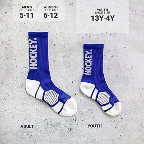 ChalkTalkSPORTS Hockey Performance Crew Socks - Multiple Designs & Colors - Youth & Adult - Hockey Mid-Calf Socks in Kuwait