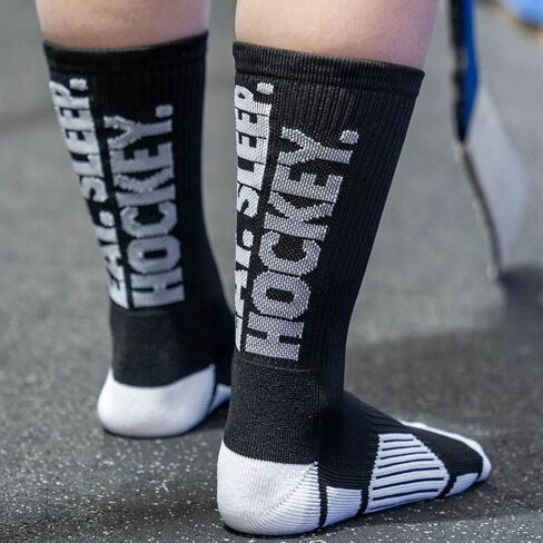 ChalkTalkSPORTS Hockey Performance Crew Socks - Multiple Designs & Colors - Youth & Adult - Hockey Mid-Calf Socks in Kuwait