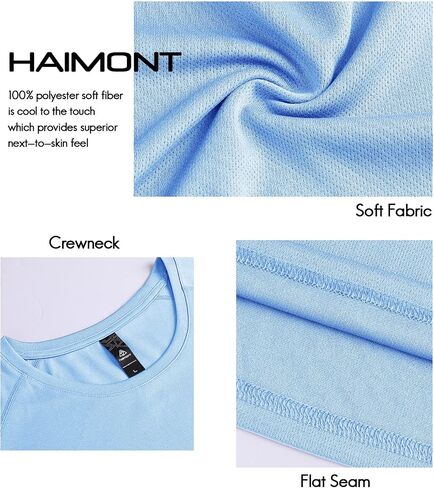 Haimont Men's Dry Fit Athletic Running Shirts UPF 50+ Quick Dry Workout Short Sleeve Lightweight Crewneck T-Shirts in Saudi Arabia