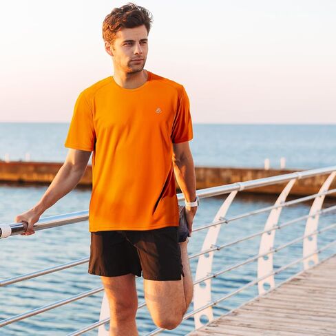 Haimont Men's Dry Fit Athletic Running Shirts UPF 50+ Quick Dry Workout Short Sleeve Lightweight Crewneck T-Shirts in Saudi Arabia