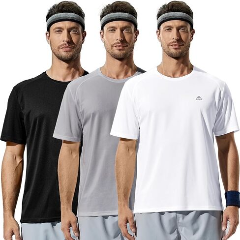 Haimont Men's Dry Fit Athletic Running Shirts UPF 50+ Quick Dry Workout Short Sleeve Lightweight Crewneck T-Shirts in Saudi Arabia