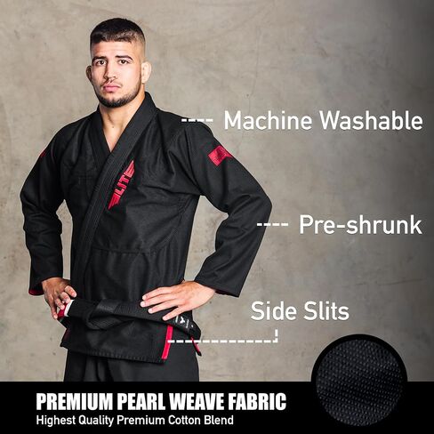 Elite Sports BJJ GI for Men IBJJF Kimono BJJ Jiujitsu GIS W/Preshrunk Fabric & Free Belt (See Special Sizing Guide) in Kuwait