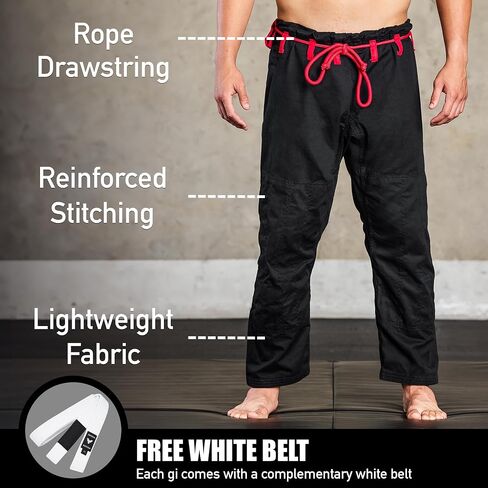 Elite Sports BJJ GI for Men IBJJF Kimono BJJ Jiujitsu GIS W/Preshrunk Fabric & Free Belt (See Special Sizing Guide) in Kuwait